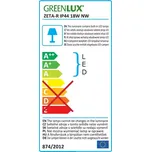 Greenlux LED svítidlo ZETA-R 18W NW - neutrální bílá IP44 (GXDW320)