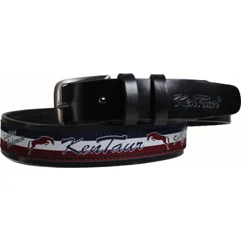 Opasek Kentaur Pásek s ozdobnou stuhou černý/vínový 85cm