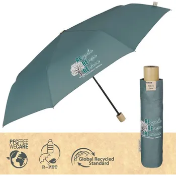 PERLETTI GREEN Dámský skládací deštník / břidlicově šedá, 19110