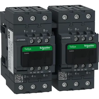 Stykač Schneider Electric LC2D50AF7 3P Everlink stykač reverz. AC3 440V 50A cívka 110V AC 50/60Hz
