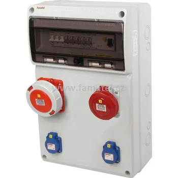 Rozvaděč Famatel v815 - ZSF20100010.1 /3952 Zás.skříň IP54 jištěná s chráničem 63/4/003