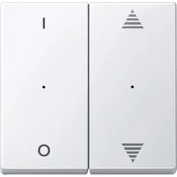 vypínač a zásuvka Schneider Electric MTN619525 Kryty pro 2-násobný tlač. modul, 1/0+šipky, Active, System M