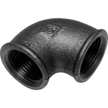 Fitinka koleno černé 6/4" / 90° (2) č.90