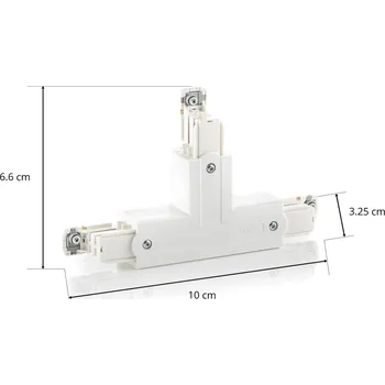 Lampička GLOBAL T spojka Noa ochranný vodič vnější pravá, bílá bílá (RAL 9010) - Doprava zdarma