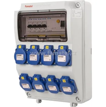 Rozvaděč Famatel v1110-6kA - ZSF80000000.1 /3958 Zás.skříň IP54 jištěná s chráničem 40/4/003