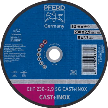 Řezný kotouč Pferd 61328832 | Řezný kotouč pro slévárny 230 x 2,9 x 22,23 mm, SG CAST + INOX, rovný
