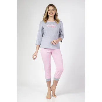 681 DÁMSKÉ PYŽAMO VELKÉ Růžová 2XL