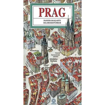 Praha - Panoramatická mapa / německy