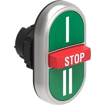 RC model auta LOVATO Electric LPCB7345 Trojtlačítková plastová hlavice se symboly I-STOP-II lícující + střed vystouplý