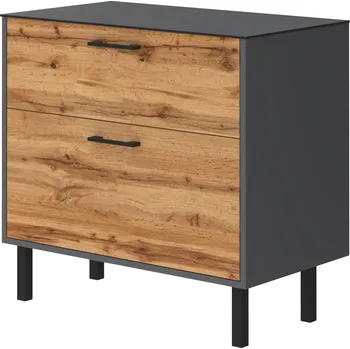 Koupelnový nábytek Lavedo Afina Grey/Wotan Oak 80 koupelnová skříňka s přípravou pro libovolné umyvadlo