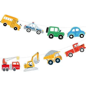 Party Pal Papírová girlanda, Dopravní prostředky, 250 cm