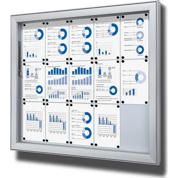 Venkovní vitrína typu L, určená pro 15xA4