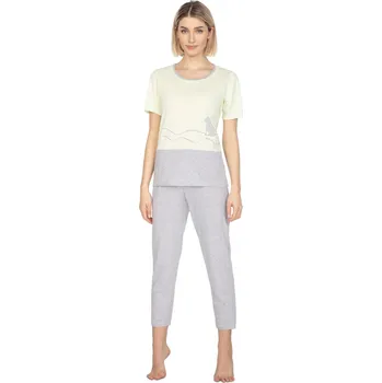 Pánské pyžamo Dámské pyžamo 663 green plus - REGINA Zelená XXL