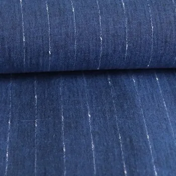 Metráž - Len/Vis/Pam PROUŽEK TM.MODRÁ 21420 - Modrá, 145 cm