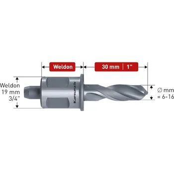 Vrták Karnasch 201710020 | Spirálový vrták DRILL -LINE 40, 20,0 mm, WELDON 19