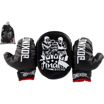 Boxovací pytel Sada boxovací lapa + 2 rukavice v síťce 22x33x14cm