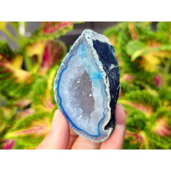 Přírodní kámen Achát geoda tyrkysová 92g z Brazílie