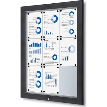 Venkovní vitrína typu T určená pro 9x A4 Antracit