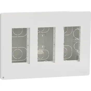 vypínač Schneider Electric NU173420 Unica System+ - Centrální jednotka 3x4 modulů zapuštěná, Bílá Antibakteriální