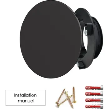 Ventil Plastový ventil - kruh, černý mat