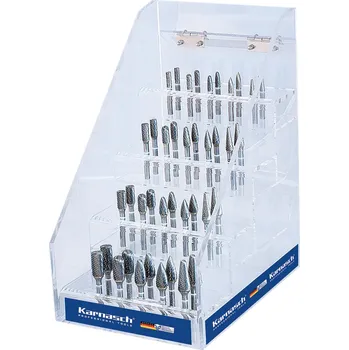 Fréza Karnasch 114853 | Výstavní display 6, 8, 10, 12 mm univerzální ozubení HP-3 - 40 ks stopka 6 mm, povlakované