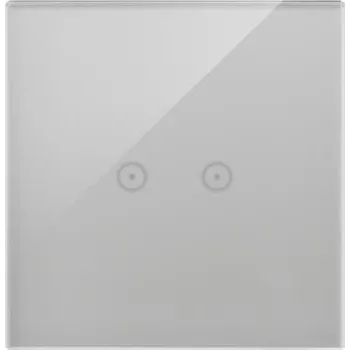 vypínač Simon DSTR12/71 Dotykový panel 1-modulový 2 horizontální dotykové pole, bouřková/stříbro