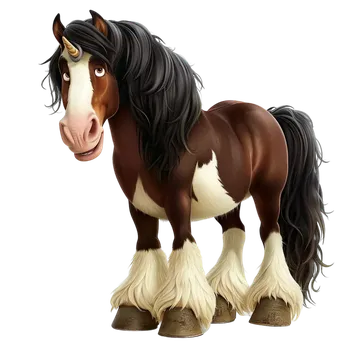 Nášivka NAŽEHLOVAČKA - Kůň hnědo bílý