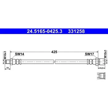 Brzdová hadice Brzdová hadice ATE 24.5165-0425.3