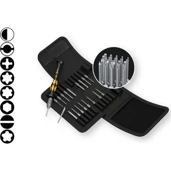 Bit 20-dílná sada bitů 44mm v tašce kraftform kompakt micro-set, esd/20 sb, wera, 073671