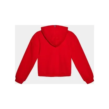 Dámská mikina Tommy Hilfiger Mikina Hilfiger Script Hoodie KG0KG07721 Červená Regular Fit 16Y