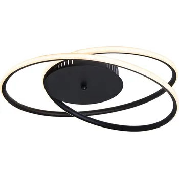 Rabalux 3256 MERIDIA - LED stropní lustr v černé barvě 40W, 3000K, Ø 46cm (Moderní LED stropní svítidlo v černé barvě)