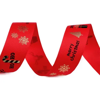 Stuha Vánoční rypsová stuha šíře 25 mm