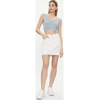 Calvin Klein Jeans Top J20J223109 Světle modrá Slim Fit L