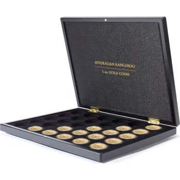 Obal pro sběratelský předmět Leuchtturm Kazeta pro 30 zlatých investičních mincí 1 Oz - různé motivy Motiv kazety: Australian Kangaroo
