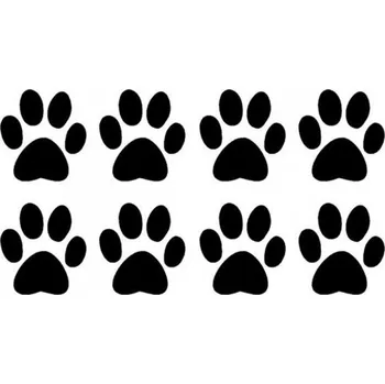 Samolepicí dekorace na vozidlo Samolepka tlapky 8 ks černé