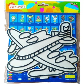 kreativní sada wiky Kreativní set dřevěný obrázek a kuličková modelína Letadlo