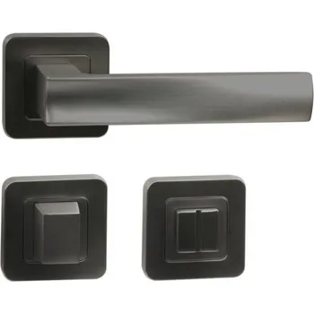 Dveřní kování RK.C1.BOLZANO.WC.ANT klika na dveře WC Antracit