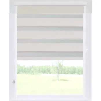 Roleta Dekodum Roleta den a noc v bílé kazetě zatemňovací, barva látky Písková Šířka (cm): 36, Výška (cm): Standardní (do 150 cm), Strana mechanismu: Levá