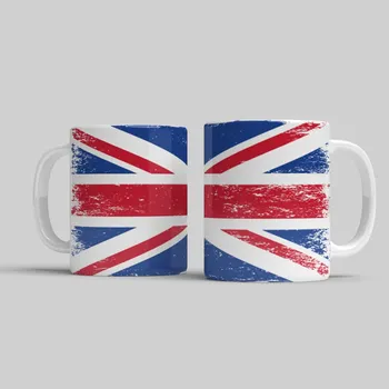 Hrnek s anglickou vlajkou - Černá