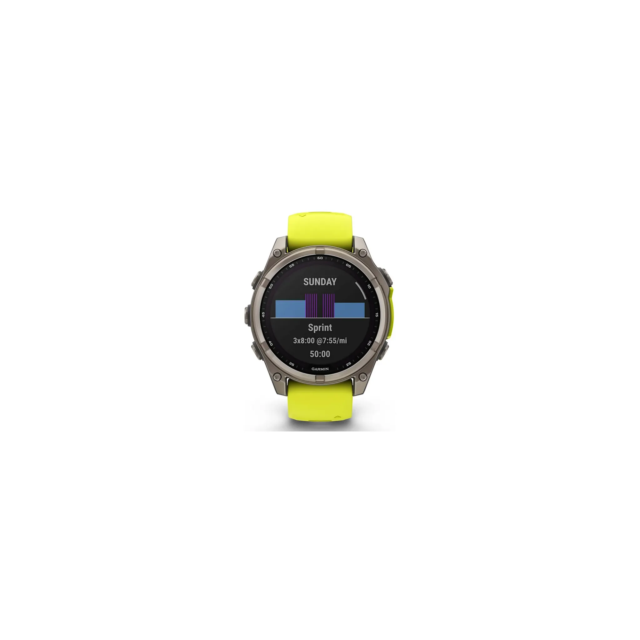 Fotografie 8 - Chytré hodinky Garmin fēnix 8 51 mm Solar Sapphire Titanium Amp Yellow/Graphite Silicone Band