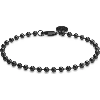 Náramek Essentials | 4mm kuličkový řetízkový náramek v&nbsp;černé barvě gunmetal - Lucleon