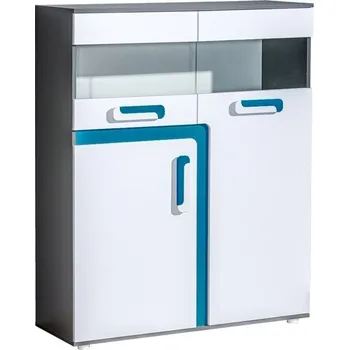 Komoda Komoda s barem APETTITA 16 antracit/tyrkys