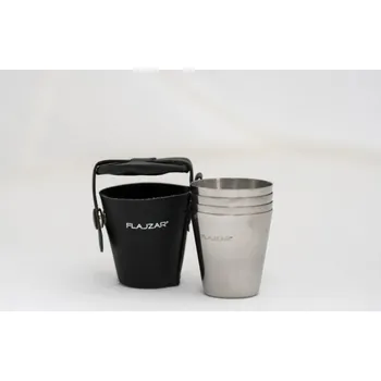 Signalizátor záběru Flajzar sada nerezových kalíšků v obalu Flajzar Černá