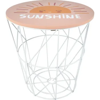 Úložný box Hatu Dětský úložný stolek Sunshine, 30 x 30 x 30 cm, růžová