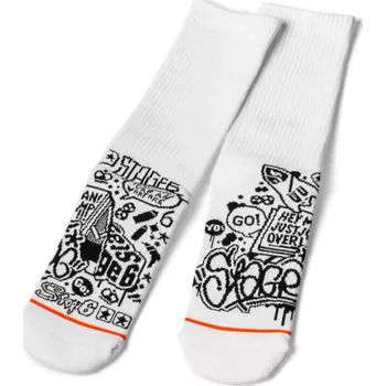 Pánské ponožky Ponožky Stage6 bílé Velikost: 41-45