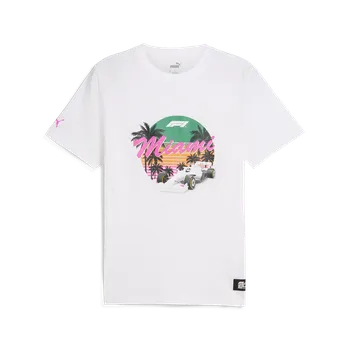 Pánské tričko F1 Puma volnočasové tričko SE Miami 2024 bílé M