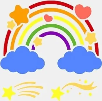 Plastová šablona, KOUZELNÝ - DÍVČÍ VZOR 4, 15x15 cm, 1 kus