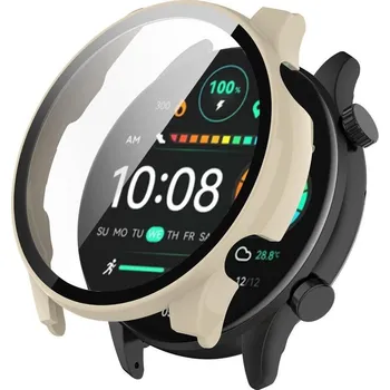 Příslušenství k chytrým hodinkám Ochranný kryt pro Xiaomi Haylou RT3 a Xiaomi Haylou Solar Plus LS16 - Béžový