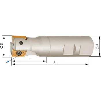 Příslušenství k frézce Stopková fréza 90° z2 vnitř. chl. d25mm pro apkt16