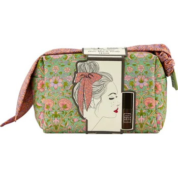 Kosmetická sada Heathcote & Ivory William Morris Forrest Bathing Kosmetická taštička s čelenkou a mlhou na vlasy, 2 ks